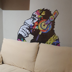 Load image into Gallery viewer, Cool Chimpanzee wearing headphones