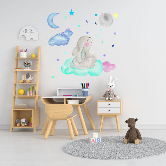 Double-up Zen Bunny & Elephant on Cloud