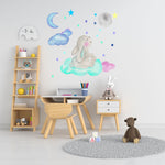 Load image into Gallery viewer, Double-up Zen Bunny &amp; Elephant on Cloud
