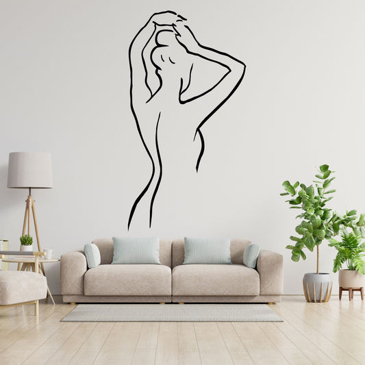 Double Up Woman Silhouette Line Art