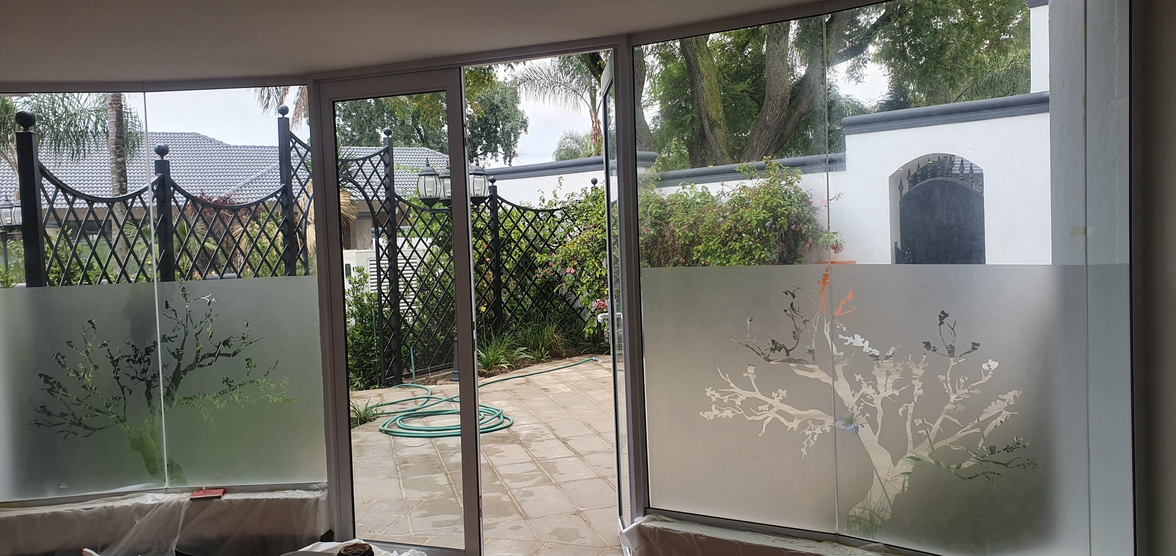 Custom Window Tree Window Frosting | Cherry Tree | Custom Instillation – Vinyl Window ...